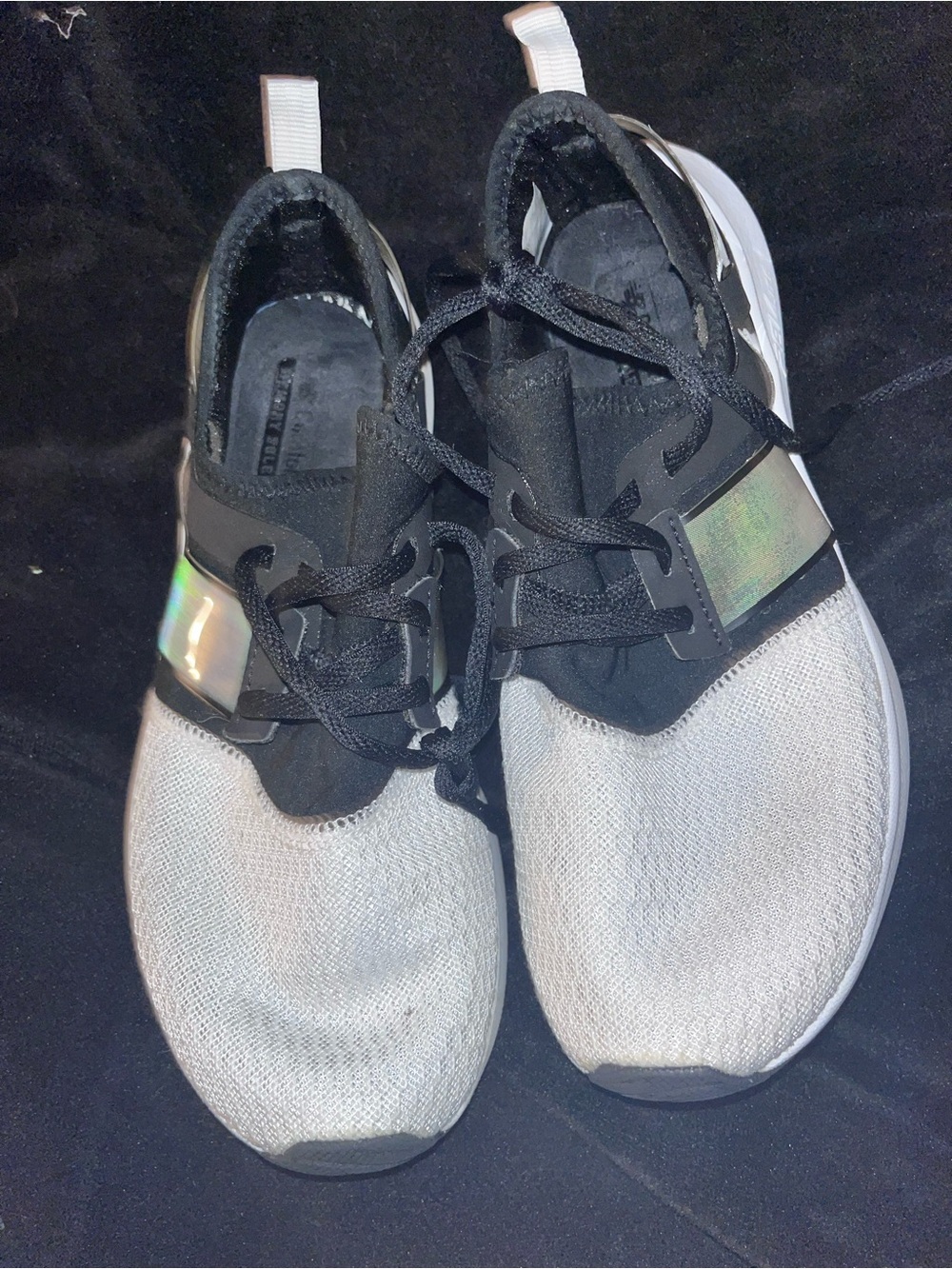 New Balance Lightweight Black and White Athletic Sneakers